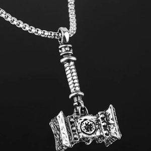 New Silver Hammer Pendant and Chain